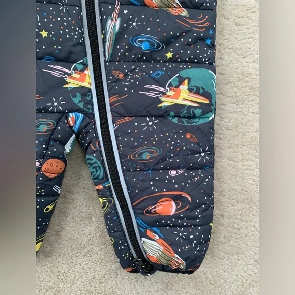 Hanna Andersson Size 70, 6-12 Months, Outer Space Explorer Snowsuit Bunting